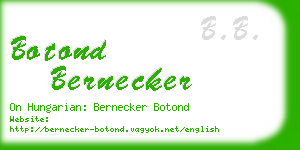 botond bernecker business card